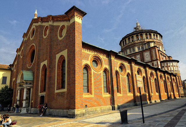 レオナルド・ダ・ヴィンチの「最後の晩餐」があるサンタ・マリア・デッレ・グラツィエ教会とドメニコ会修道院